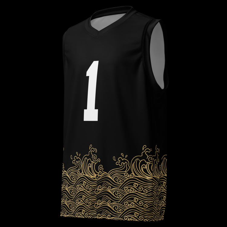 Jay Japan Nami Pattern Basketball Jersey (White Edition) 6XL