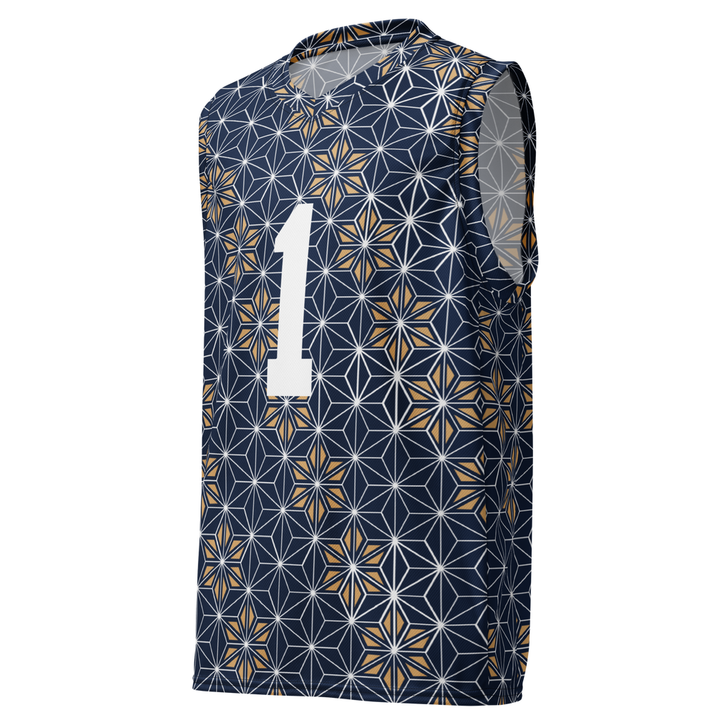 Jay Japan Nami Pattern Basketball Jersey (White Edition) 6XL