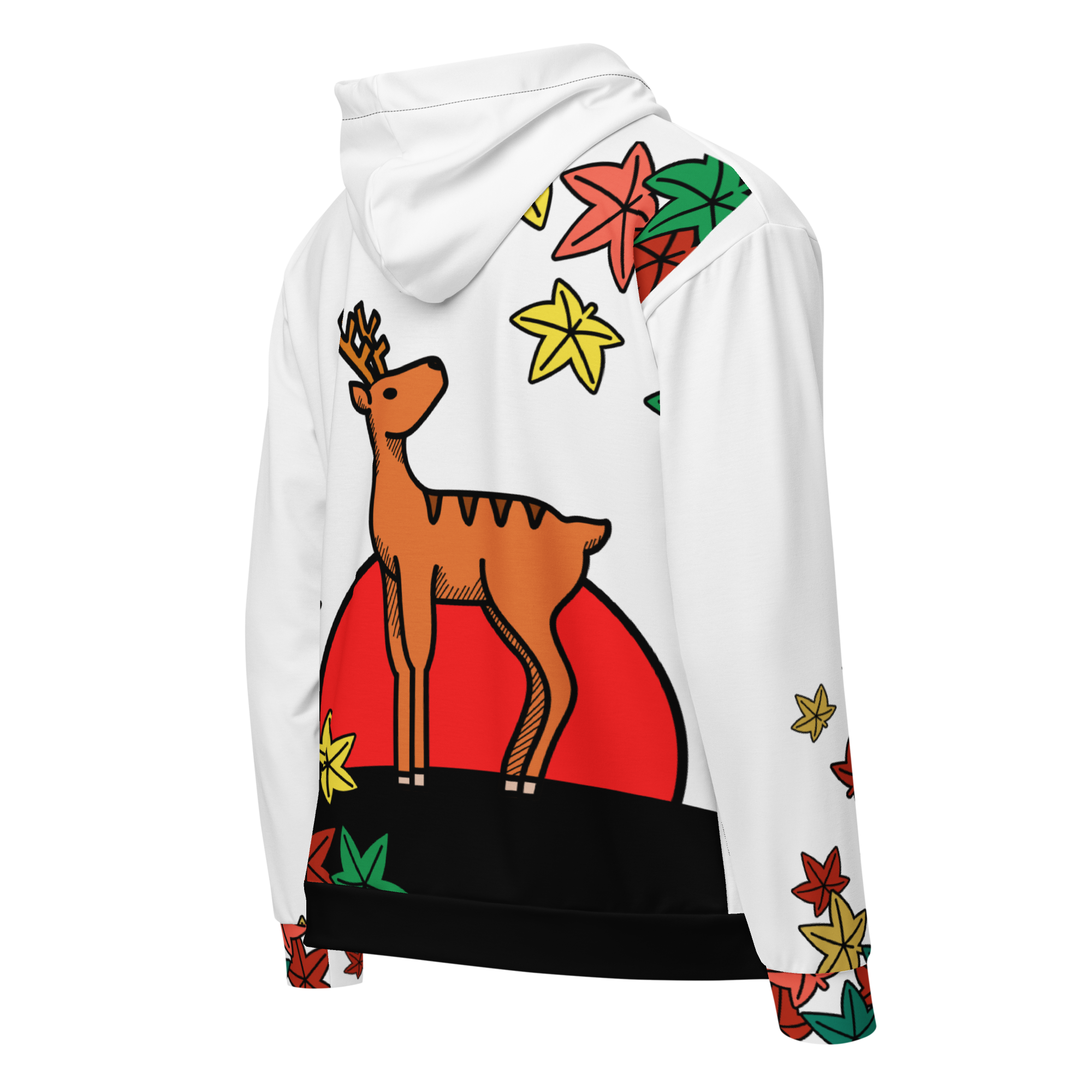 Hanafuda Deer Hoodie (White)