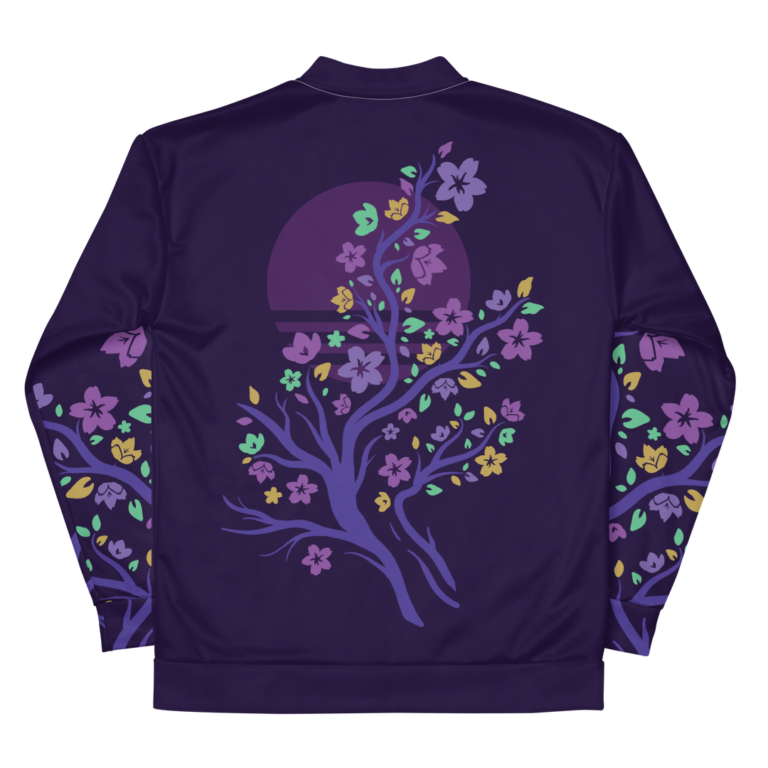 Mardi Gras Sakura Bomber Jacket (Purple Edition)