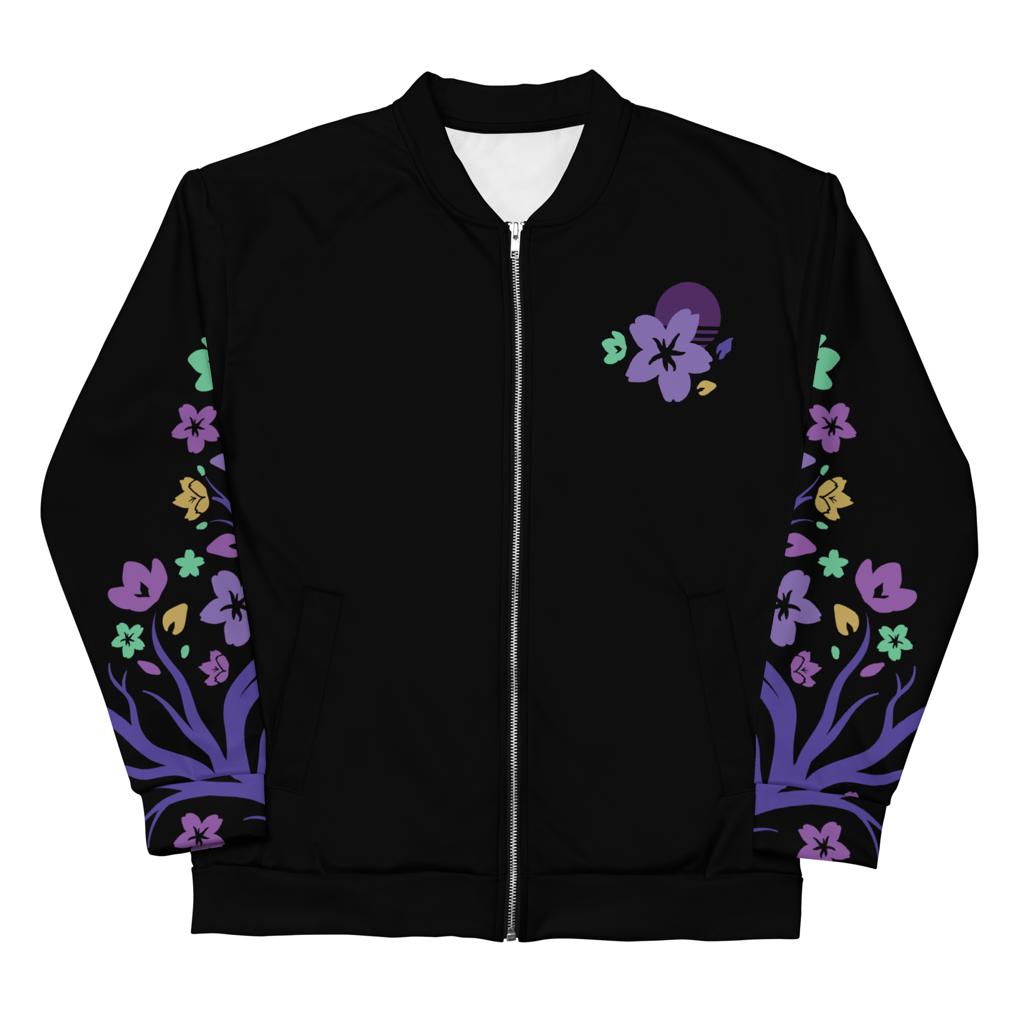 Mardi Gras Sakura Bomber Jacket (Black Edition)