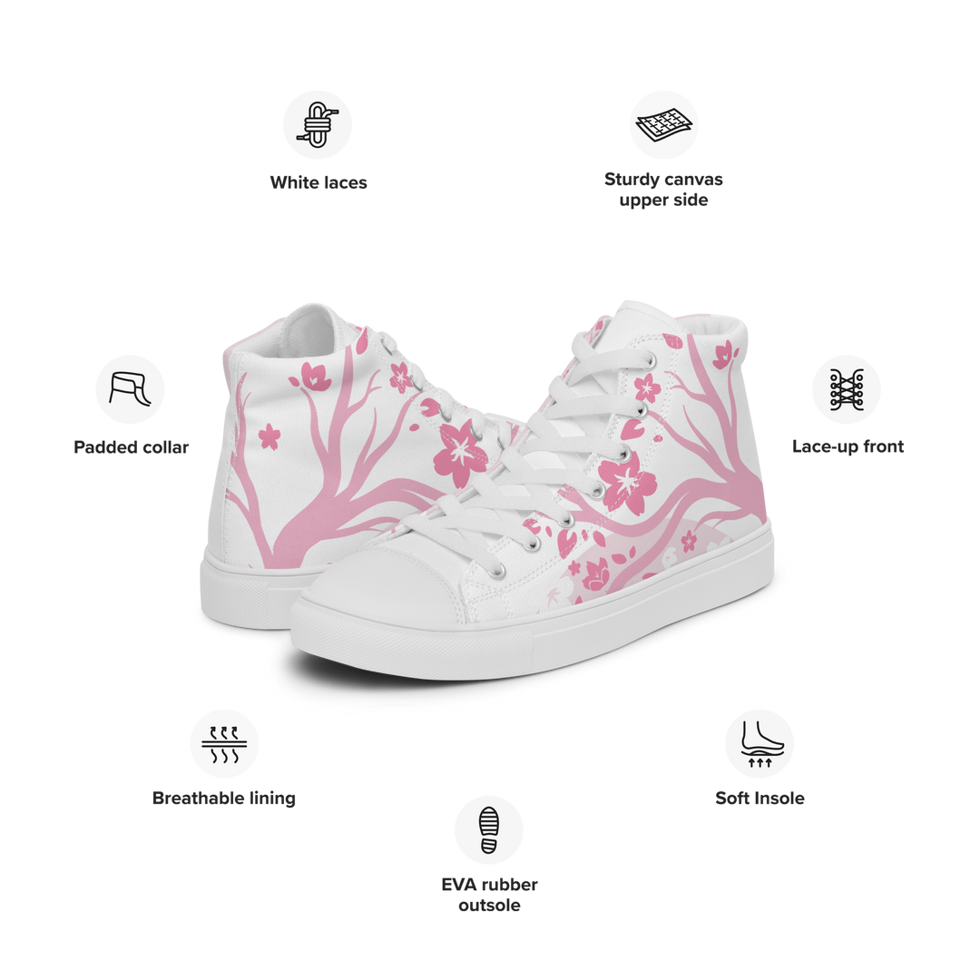 Pink Sakura High Top Shoes (Men's)