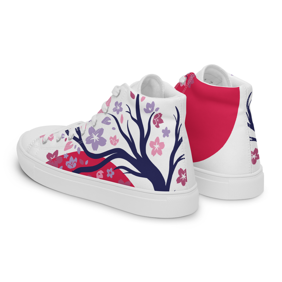 Red Sakura High-Top Shoes (Women's)